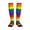 1 Black, variant on Gay Pride Flag Rainbow Compression Socks for Women Men Circulation Graduated Supports Socks for Running Athletic Sports