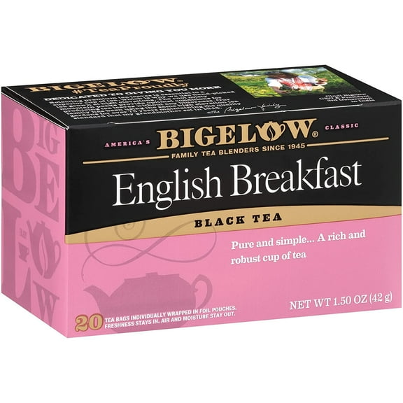 Bigelow Tea Black Tea English Breakfast - 20 Tea Bags Pack of 4