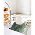 thumbnail image 7 of Sage Green Waves Dish Towels Set, Waffle Weave Kitchen Towels 2 Pieces, Rustic Abstract Ombre Stripes Art Microfiber Hair Face Bath Tea Towel Absorbent Quick Drying Cleaning Dish Cloths, 12"x12", 7 of 7
