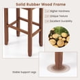 thumbnail image 4 of Gymax 4 PCS Upholstered Wooden Bar Stools Bar Height Chairs Dining Walnut, 4 of 6