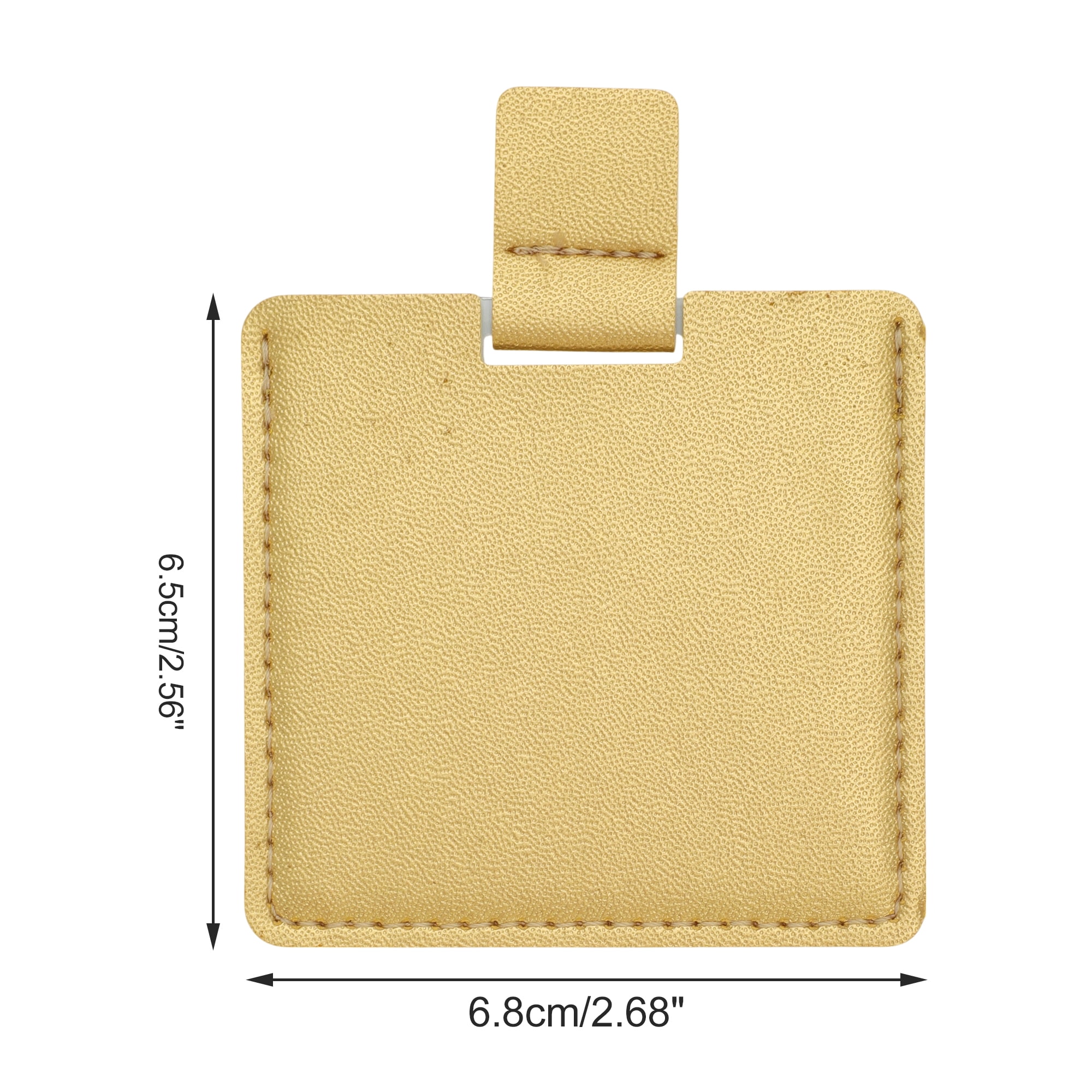 Unique Bargains 1 Pc Square Shape Makeup Mirror Gold Tone