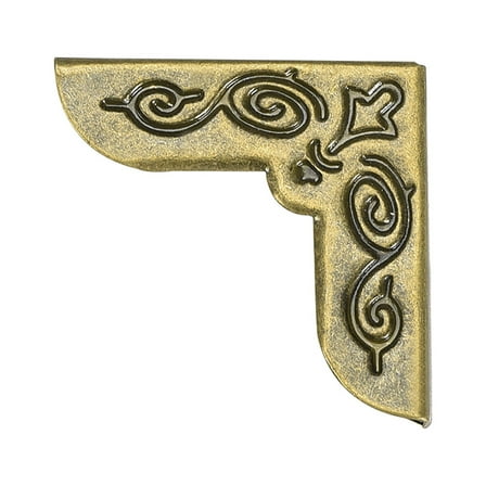 Unique Bargains Metal Book Corner Protectors Edge Cover Guard 0.83" x 0.83" x 0.2" Bronze Tone 50Pcs