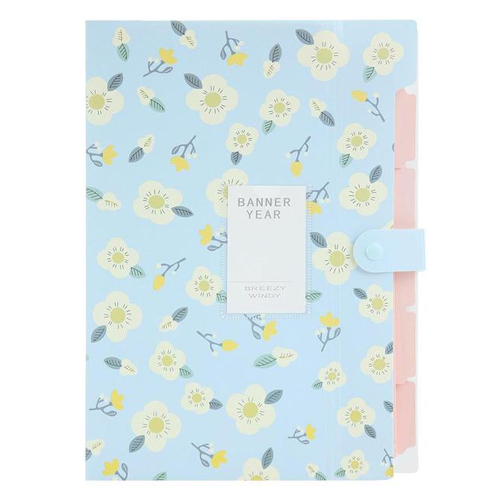 Hesroicy Floral Printed Accordions Folder Large Capacity Plastic