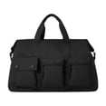 thumbnail image 1 of Bolsa de gimnasia Bolsa de lona para hombres multipropósito, liviano con bolsillo de bolsillo portátil de semanario para el gimnasio de entrenamiento Negro, 1 of 8