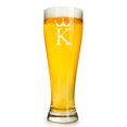 thumbnail image 1 of Royal Crown Monogram 16 ounce Beer Glass Pilsner, Letter K, 1 of 4