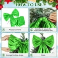 thumbnail image 6 of Christmas Tree Topper Bow, 47" Large Christmas Tree Toppers Satin Bows Christmas Decorations, Christmas Wreath Bows for Home Party Wedding Car Holiday Decor Supplies, Green, 6 of 7