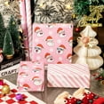 thumbnail image 4 of NeoMart-Pink Christmas Wrapping Paper Rolls Funny Santa Claus For Kids Cute Cartoon Thick Gnome Fun Gift Wrap Sheets Unique Heavy Duty Reversible Total 28.5sq.ft, 4 of 12