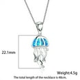 thumbnail image 3 of YOHAVEN Jellyfish Pendant Clavicle Chain Necklace, Fashion Trendy Women's Jewelry Accessory for Party Banquet Date Wedding Gift, 3 of 6