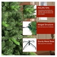 thumbnail image 2 of 8ft Artificial Christmas Tree with 2458 Mixed PE & PVC Tips, Unlit Easy Assembly Hinged Spruce Xmas Tree for Indoor Outdoor, Green, 2 of 7