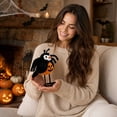 thumbnail image 6 of Halloween Bird Fall Decor, Spooky Plush Bird Decoration Standing Bird Figurine Tabletop Tiered Tray Decor Home Rustic Farmhouse Gifts, 6 of 6