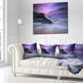 thumbnail image 2 of Designart Slow Motion Waves on Winch Beach - Seashore Throw Pillow - 18x18, 2 of 4