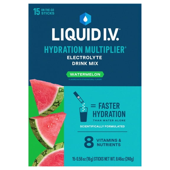 Liquid I.V.® Watermelon Hydration Multiplier® Powdered Electrolyte Drink Mix, 15 Count Packets