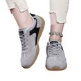 thumbnail image 2 of EKVAHL Women's Retro Orthopedic Sneakers, Lace‑Up Faux Suede Tennis Shoes, Streetwear Daily Commute Hangout Walking Shoes Gray, 2 of 5