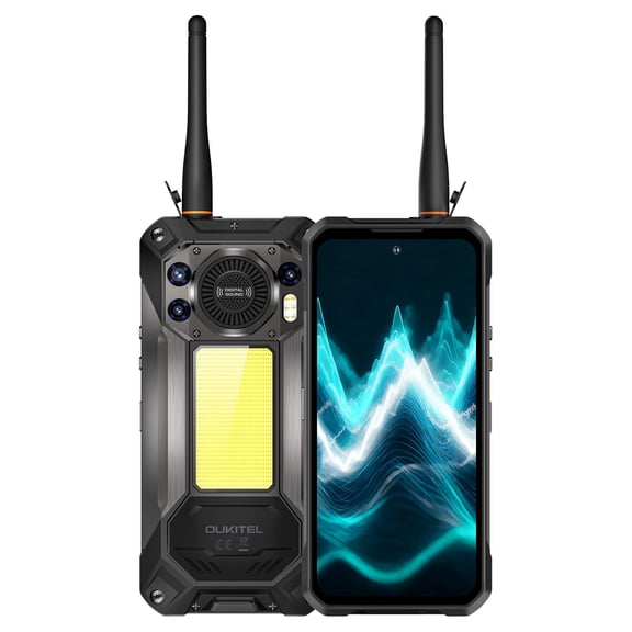 Oukitel WP61 Plus Walkie-Talkie 6.8-inch 5G 12GB 512GB Rugged Phone 20000mAh Android 16 Waterproof Smartphone, Black