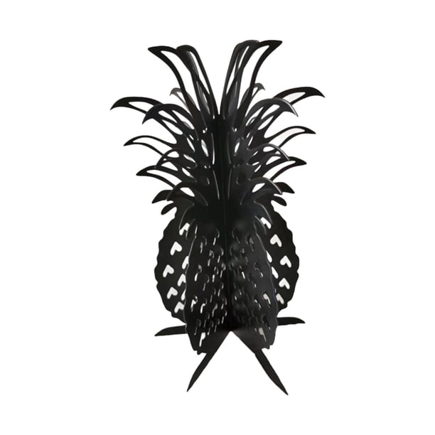 Figura decorativa de piña moderna para vitrina, mesa y cocina. Negro