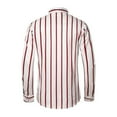 thumbnail image 5 of Taylonsss Clearance Men's Casual Fashion Loose Plus Size Combination Striped Long Sleeved Shirt, 5 of 5