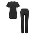 thumbnail image 2 of Adar Pro Scrub Set for Women - Modern V-Neck Scrub Top & Tailored Yoga Scrub Pants, 2 of 7