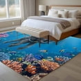 thumbnail image 5 of Funny Elephants Diving Washable Living Room Rugs 5'x8', Seafloor Corals Fish Oceans Modern Low Pile Throw Large Area Rug Non-Slip Sturdy Edge Binding Carpet for Living Room Kitchen Office, 5 of 9