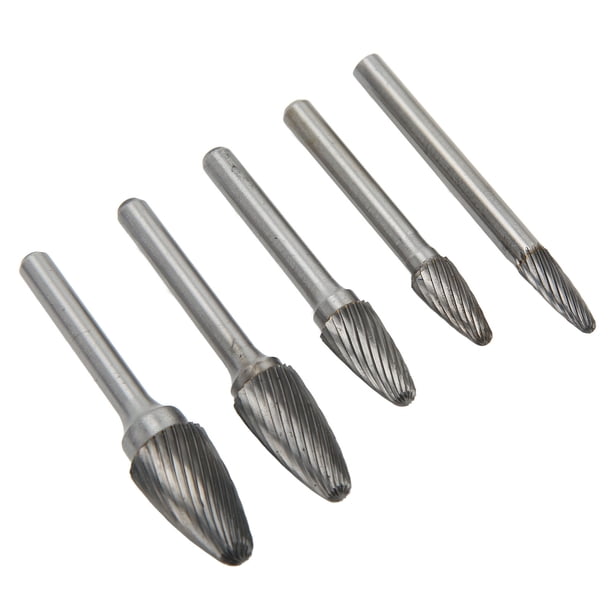 Lima rotativa de carburo, 5 piezas de fresas de carburo, fresa rotativa de carburo simple, fresa de corte simple, eficiencia maximizada