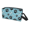thumbnail image 2 of Goofa Cute Dog Footprints Printed Toiletry Bag with Handle,Large Capacity Travel Makeup Cosmetic Bag for Women, Carry on Airport Airline Compliant Bag, 2 of 9
