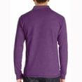 thumbnail image 4 of Wrtxtat Mens Fashion Polo Shirts Cotton Classic Long Sleeve Thermal Classic Button Down Golf Shirt Lightweight Casual Moisture Wicking Athletic Tees Shirts Tops with Pocket #02-Purple XL, 4 of 5