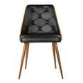 thumbnail image 4 of Armen Living Lily Mid-Century Dining Chair in Walnut Wood and Pu, 4 of 5