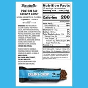 Barebells Protein Bars Creamy Crisp - 12 Count, 20g High Protein Treats - Chocolate Nutrition Bar with 1g Total Sugars - On-The-Go Breakfast or Post-Workout Snack