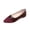 Red, variant on Women Suede Cap Toe Leather Slip On Ballet Flats Comfortable Footwear For Office Casual Outdoor Daily Activities