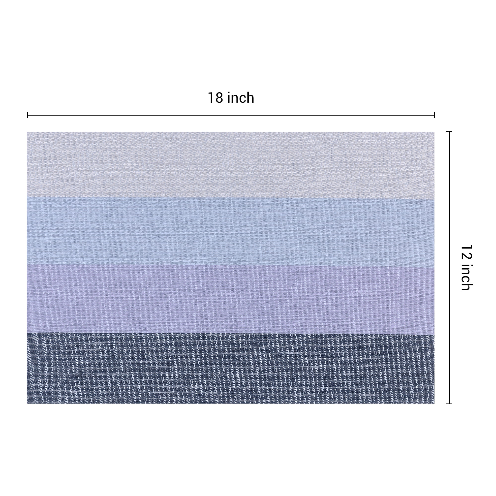 Unique Bargains 6 Pack Rectangle Placemat for Dining Table Decor Wipeable Table Mat Blue