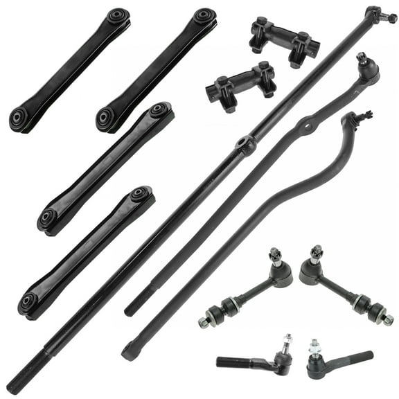 TRQ 13 Piece Steering Suspension Kit Control Arm Tie Rod Track Bar Sway Bar Link PSA70011