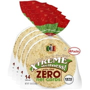 Ol Xtreme Wellness Street Taco ZERO Net Carbs | 4.5" Size Flour Tortillas | Keto Certified | 10.8 oz.| 14 Count (Pack of 4)