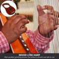 thumbnail image 3 of OUNONA 1Set Wood 7 String Harp Lyre Harp Handheld String Instrument with Tuning Wrench and Coffee Color, 3 of 6
