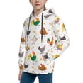 thumbnail image 2 of Sikiie Funny Chicken Youth Hoodie Sweatshirt Pullover Hooded Classic Casual Essentials Hoodiefor Boys Girls Kids -Small, 2 of 6