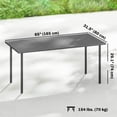 thumbnail image 3 of Outsunny 65" x 31.5" Outdoor Dining Table for 6, Patio Dining Table, 3 of 10