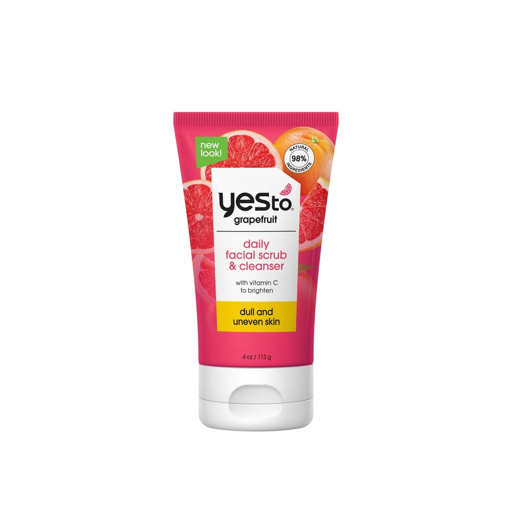 Yes to Grapefruit Daily Facial Scrub and Cleanser, 4 Oz