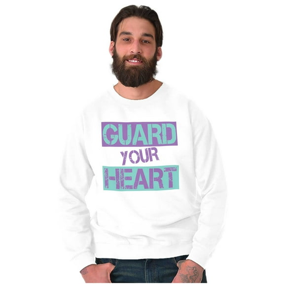 Valentine's Day Guard Your Heart Sweatshirt for Men or Women Brisco Brands S