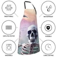 thumbnail image 5 of Goofa Mist Sunflower Skull Printed Waterproof Apron 33" Chef Aprons for Men Heavy Duty Chemical Work Apron Adjustable Bib Apron, 5 of 9