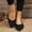 Black, variant on Womens Knitted Flats Lightweight Pointed Toe Breathable Mesh Summer Wide Width Casual Shoes Red 6