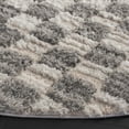 thumbnail image 3 of SAFAVIEH Seattle Dallas Geometric Shag Area Rug, Ivory/Grey, 6'7" x 6'7" Round, 3 of 10