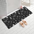thumbnail image 2 of Black White Sun Moon Snake Butterfly Pattern Bathroom Rugs Mat,Non Slip Microfiber Bathroom Rug,Rubber Backing,Soft Bathroom Mats for Bathroom Floor,Tub and Shower,60x24in(150x60cm), 2 of 5