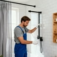 thumbnail image 4 of Hearth & Gear Style Mounted Showerhead Extension Rod Shower Shower Stainless Steel Showerhead Head Support Arm 12 Inch Shower Head Lights Handheld Dog Shower Attachment Shower Filter Head with, 4 of 7
