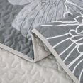 thumbnail image 5 of Dintszyayue Floral Quilt Set Queen,3Pcs Gray Bedding Set Lightweight Flower Coverlet Adult(90"x 96"), 5 of 8