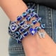 thumbnail image 2 of Evil eye bracelet niche retro adjustable braided blue lucky bracelet three-piece set Couple jewelry Valentine's Day gift, 2 of 5