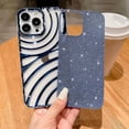 thumbnail image 2 of Compatible with iPhone 14 Pro Max Case 6.7 Inch, Cute 3D Design Planting Water Ripple Case, Bling Sparkle Case for Women Girls, Soft Silicone Shockproof Camera Protective Back Cover-Blue, 2 of 15