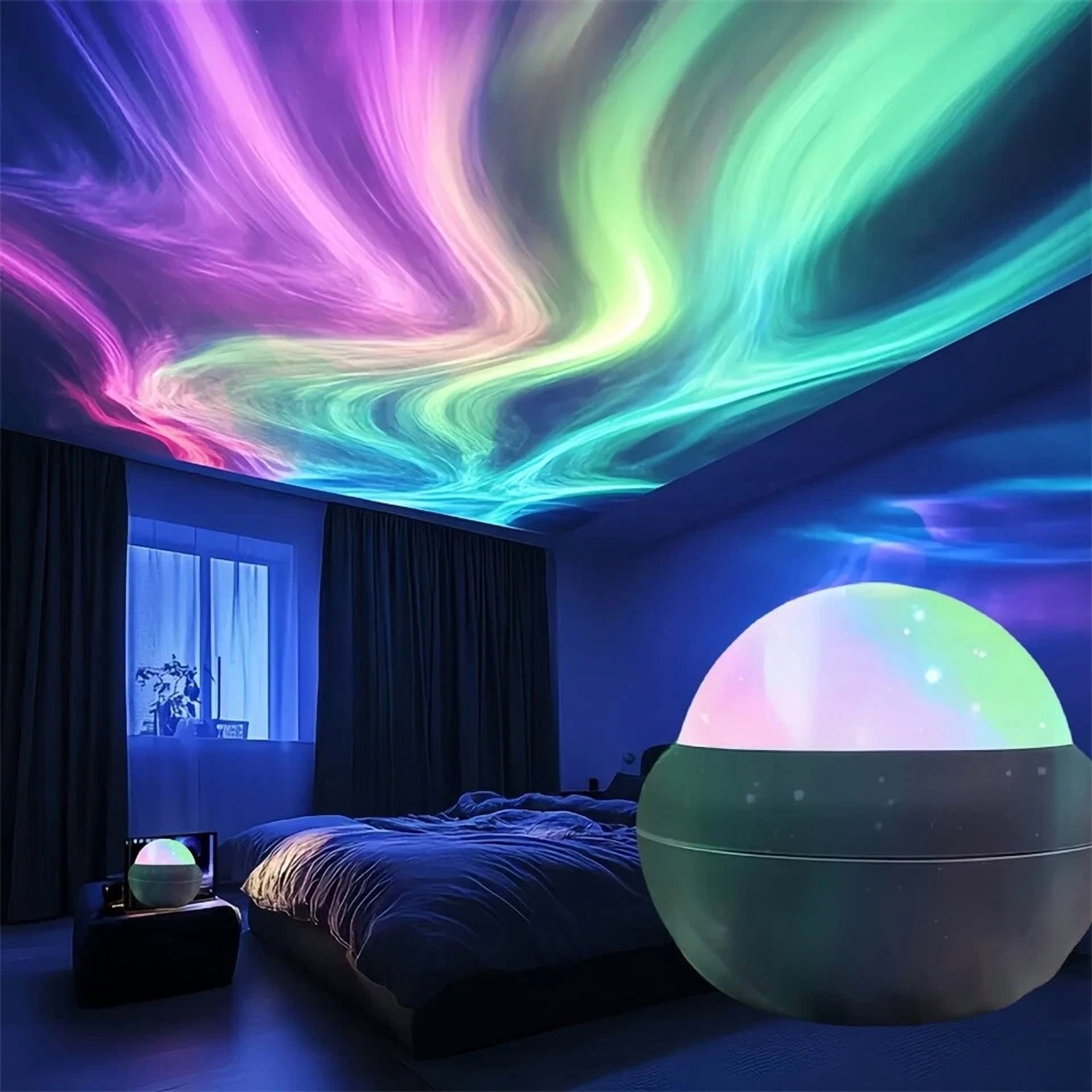 Rotating Starry Sky Projection Night Light Moon Star Lamp For Kids Baby Party Us