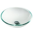 thumbnail image 2 of KRAUS Round Crystal Clear Glass Vessel Bathroom Sink, 16 1/2 inch, 2 of 8