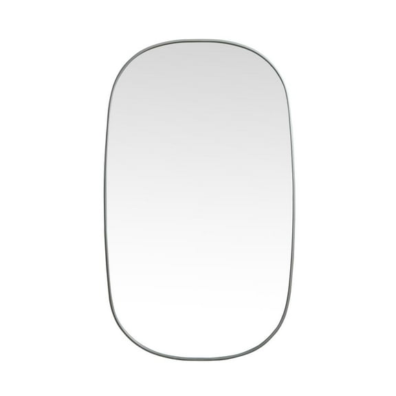 Elegant Decor Metal Frame Oval Mirror 36x60 Inch in Silver