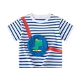 thumbnail image 2 of HAWEE T-Shirt Rayé pour Garçons Lot de 2, T-Shirt à Manches Courtes Col Rond Taille 2-7 Ans T-Shirt en Coton pour Tout-Petits, 2 of 6