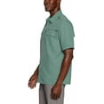 thumbnail image 3 of Eddie Bauer Men’s UPF 50 Sun Protection Short Sleeve Relaxed Fit Woven Tech Shirt (Green, X-Small), 3 of 6