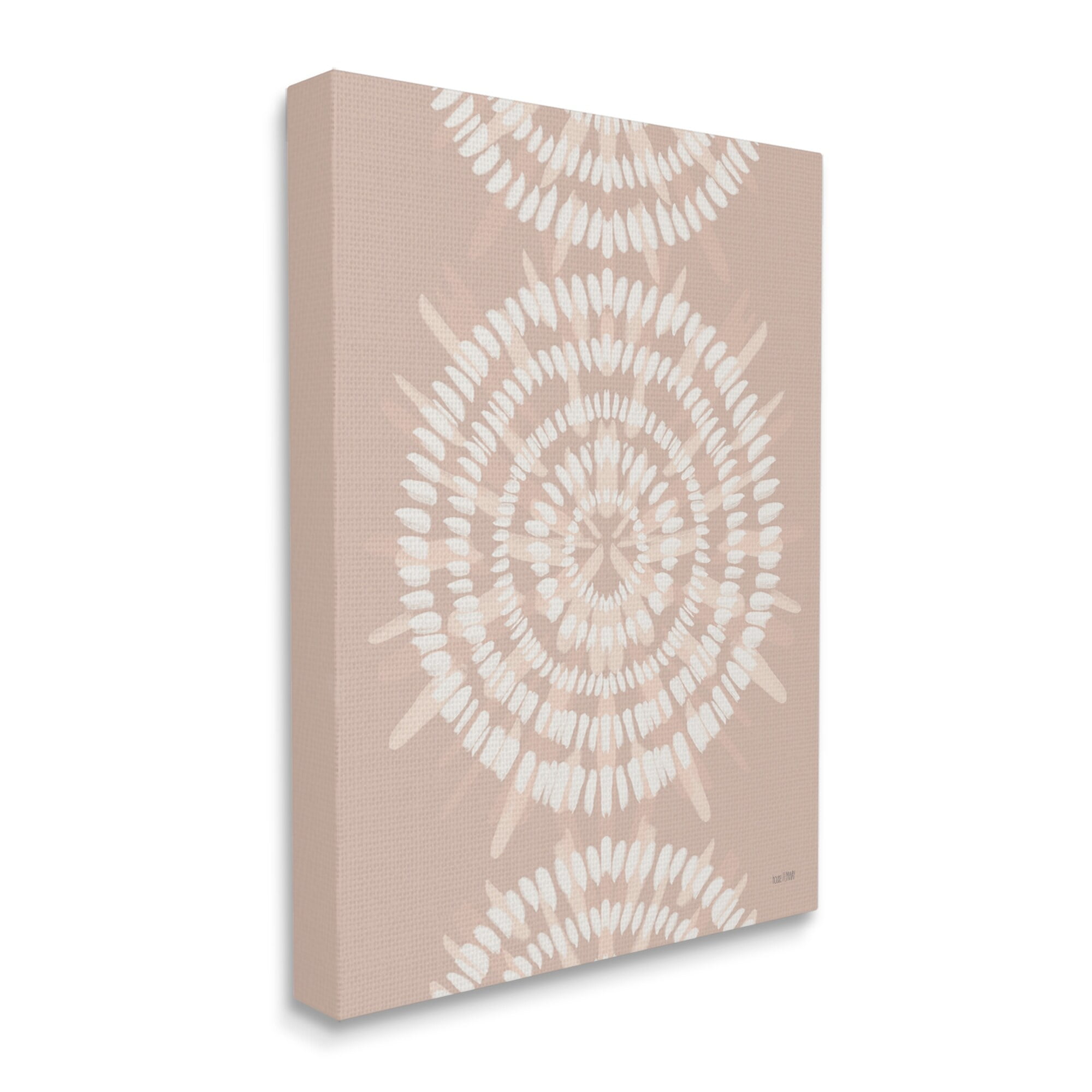 Stupell Industries Geometric Rose Gold Mandala Boho Flower Design,16 x 20, Design by House Fenway